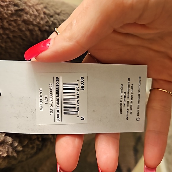 Men's Hurley Boulder Camo Burrito Zip Jacket Size Medium New - Picture 5 of 5